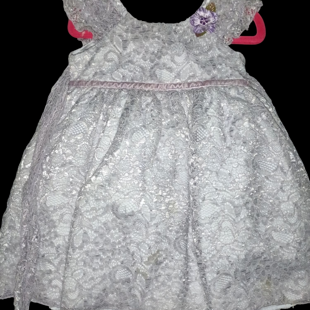 Jessica Ann Lace Dress with Purple Accents